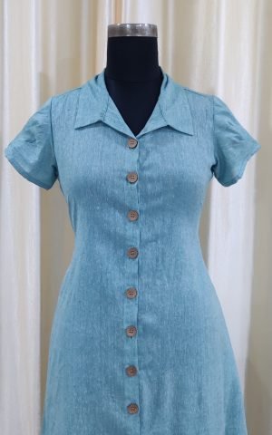 Khadi Shirt Dress - Dresses