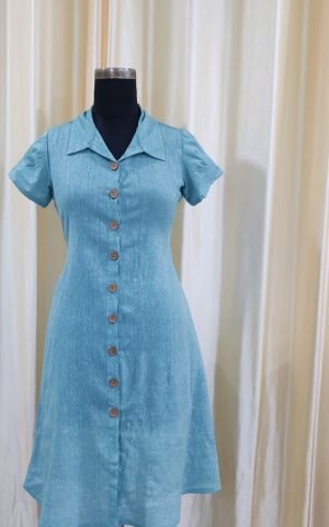 Khadi Shirt Dress - Dresses