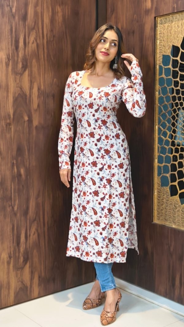 Cotton Full sleeves Kurti purple - Kurtis