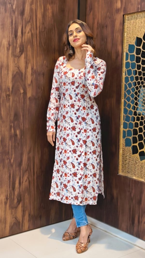 Cotton Full sleeves Kurti purple - Kurtis