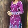 Cotton Full sleeves Kurti purple - Kurtis