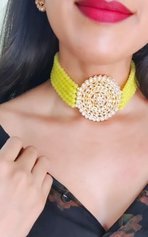Yellow Choker - Neck Piece