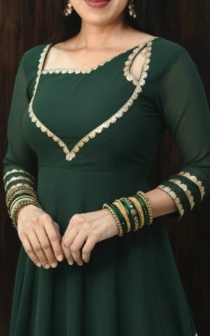 Noor - e - gulab Anarkali - Green