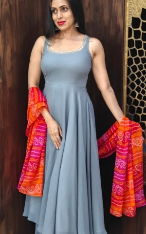 Megh Malhar Anarkali Set